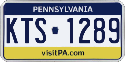 PA license plate KTS1289