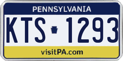 PA license plate KTS1293