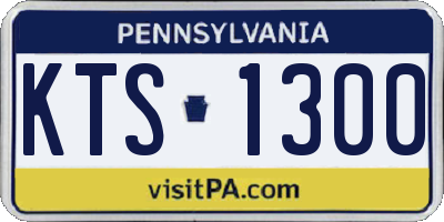 PA license plate KTS1300
