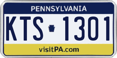 PA license plate KTS1301