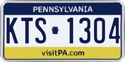 PA license plate KTS1304