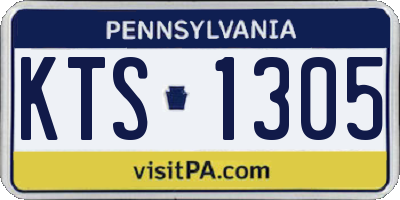 PA license plate KTS1305