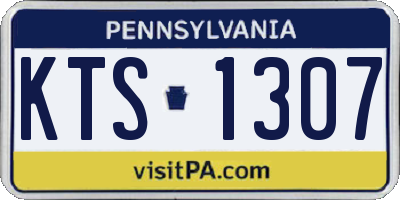 PA license plate KTS1307