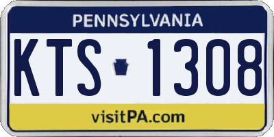 PA license plate KTS1308