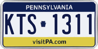 PA license plate KTS1311