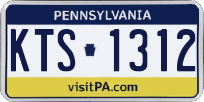PA license plate KTS1312
