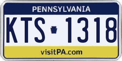 PA license plate KTS1318