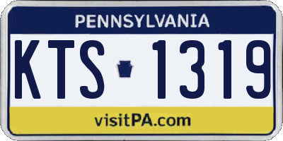 PA license plate KTS1319