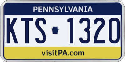 PA license plate KTS1320