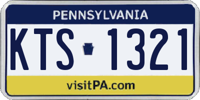 PA license plate KTS1321