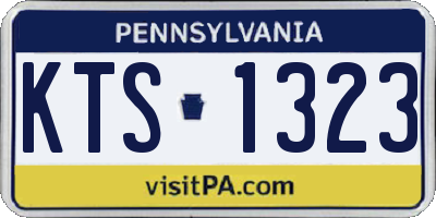 PA license plate KTS1323