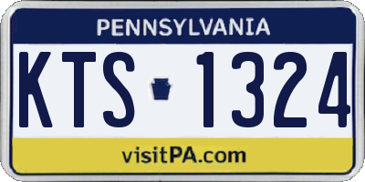 PA license plate KTS1324