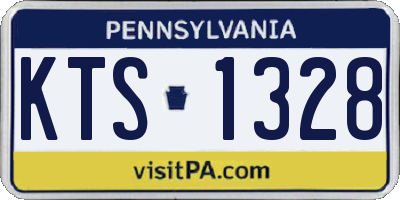 PA license plate KTS1328