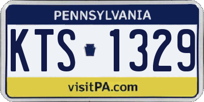 PA license plate KTS1329