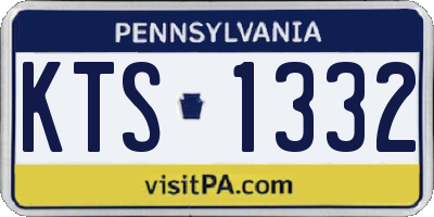 PA license plate KTS1332