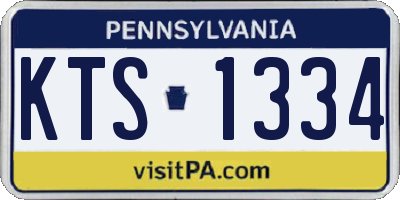 PA license plate KTS1334