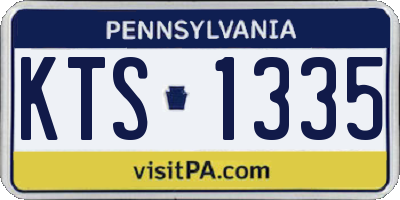 PA license plate KTS1335