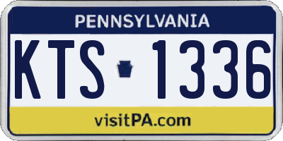 PA license plate KTS1336