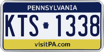 PA license plate KTS1338
