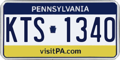 PA license plate KTS1340