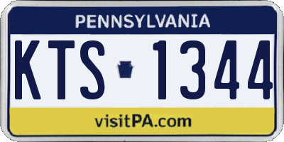 PA license plate KTS1344