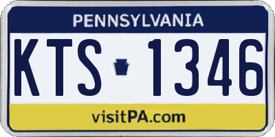 PA license plate KTS1346