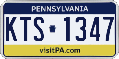 PA license plate KTS1347