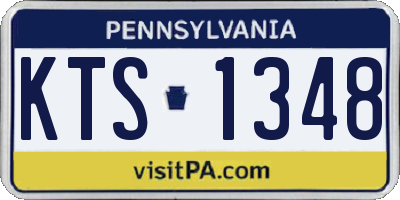 PA license plate KTS1348