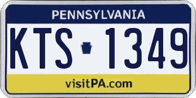 PA license plate KTS1349