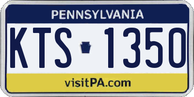 PA license plate KTS1350