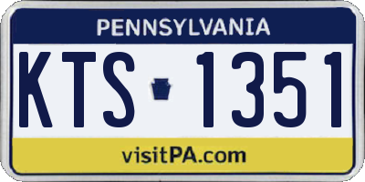 PA license plate KTS1351