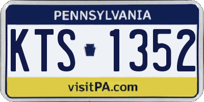 PA license plate KTS1352