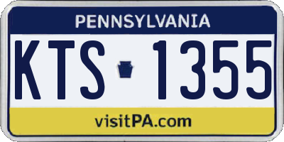 PA license plate KTS1355