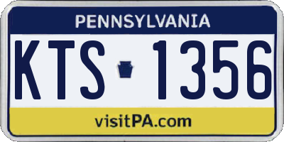 PA license plate KTS1356