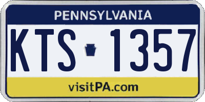 PA license plate KTS1357