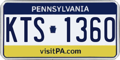 PA license plate KTS1360