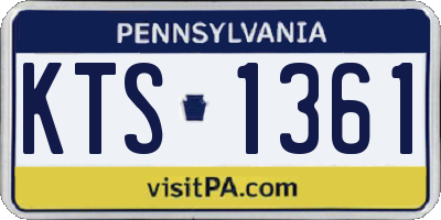 PA license plate KTS1361