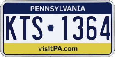 PA license plate KTS1364