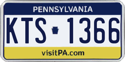 PA license plate KTS1366
