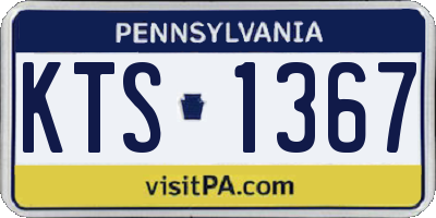 PA license plate KTS1367