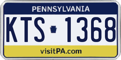 PA license plate KTS1368