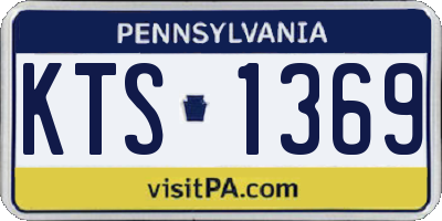 PA license plate KTS1369