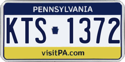 PA license plate KTS1372