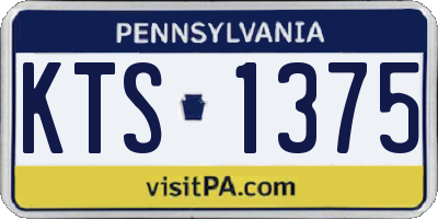 PA license plate KTS1375