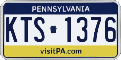 PA license plate KTS1376
