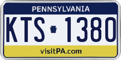 PA license plate KTS1380