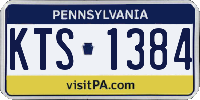 PA license plate KTS1384