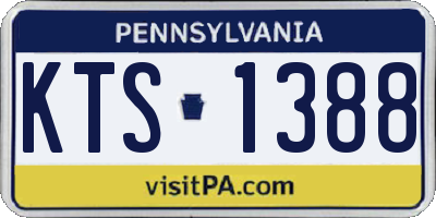 PA license plate KTS1388