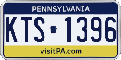 PA license plate KTS1396