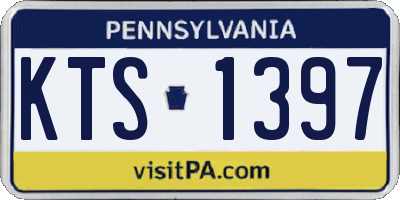 PA license plate KTS1397